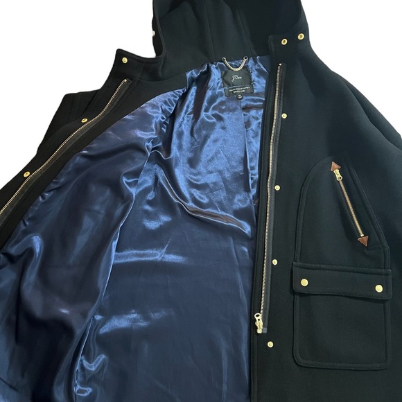 J. Crew Chateau Parka In Italian Stadium-Cloth Wool Hooded Winter Coat Size 22 - Picture 10 of 12